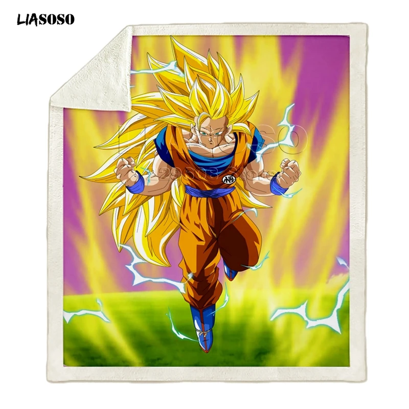 Dragon ball Гоку диван в стиле аниме путешествия молодежное постельное белье Узорчатое набивное одеяло покрывало для мальчика девочки путешествия одеяло квилт для софы - Цвет: 18