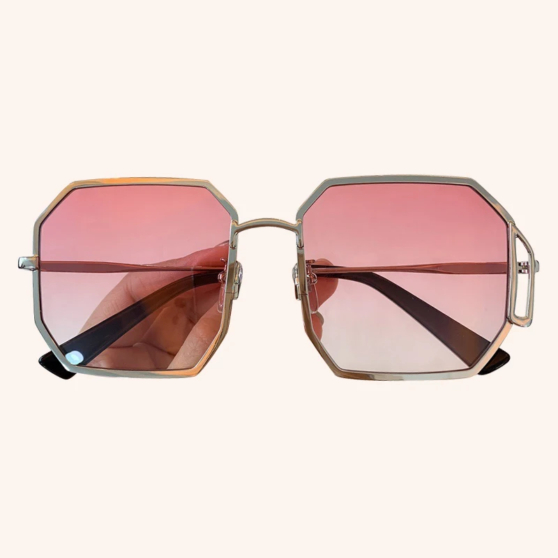 No.5 sunglasses Металлические оправа квадратные очки женские роскошные винтажные градиентные оттенки дамы с фирменной коробкой - Цвет линз: No.5 sunglasses