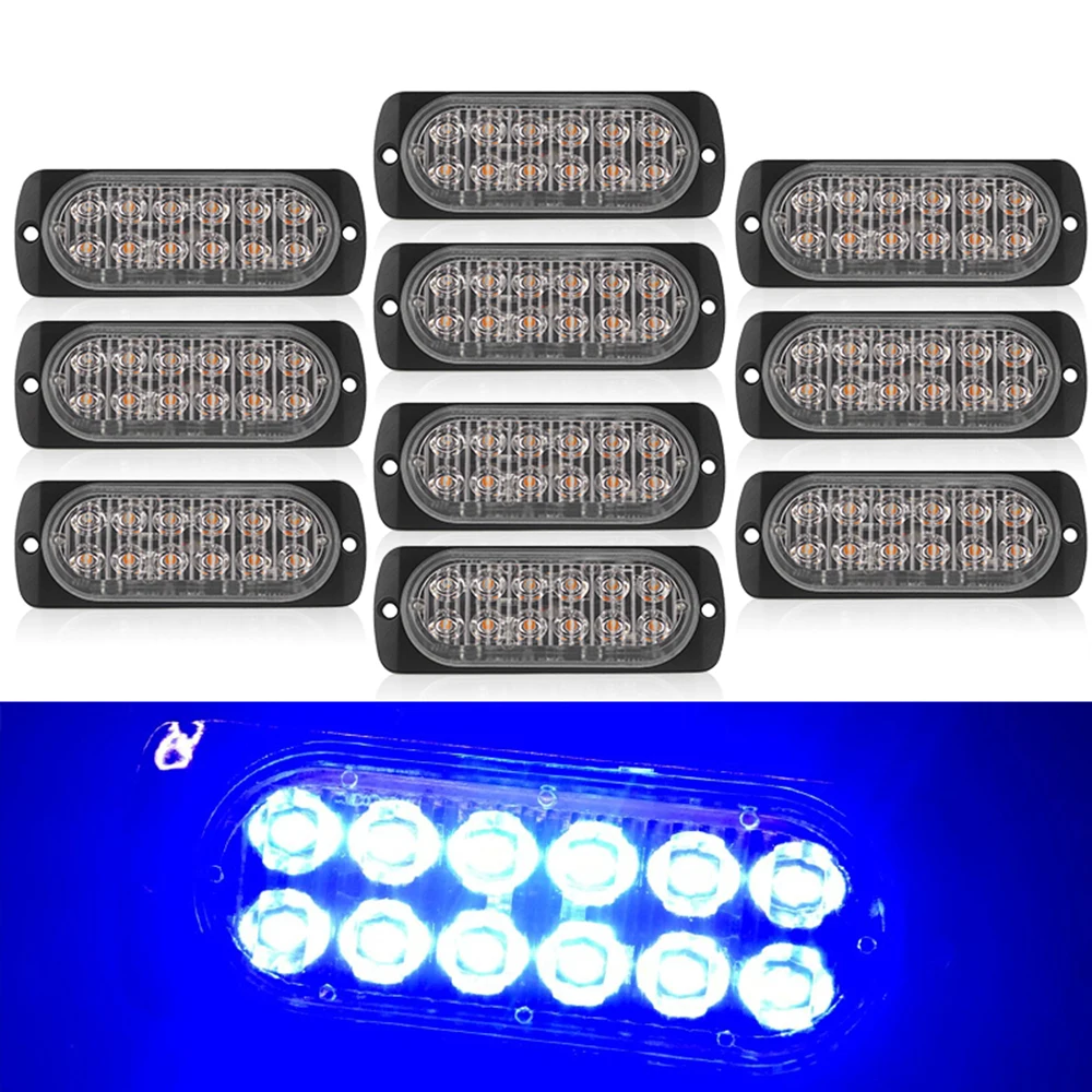 12 V-24 V 36W 12LED автомобиль Грузовик Авто Предупреждение безопасности дальнего света заменяет 10x/набор