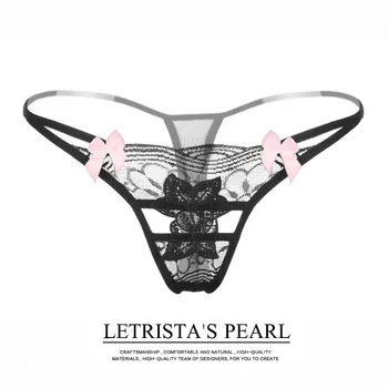 

Lace Underwear Low Waist Embroidered Soluble Flowers Invisible G-string Women's Transparent Sexy T-shaped Panties Sexy Boxers 21