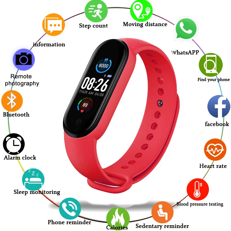 Смарт-часы M5 для мужчин и женщин Bluetooth смарт-браслет фитнес-трекер