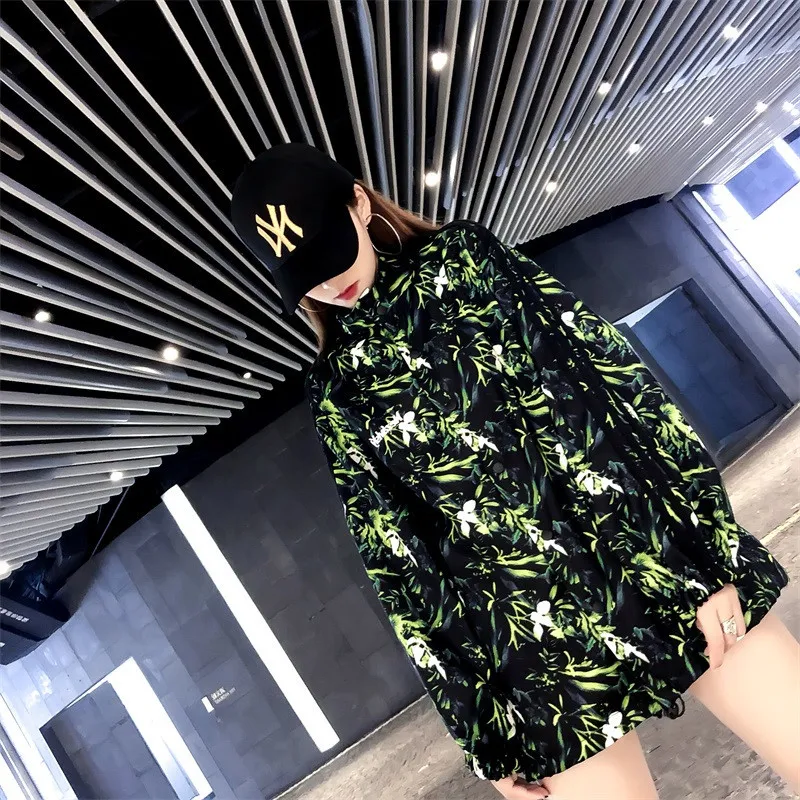 Ulzzang вышитое Женское пальто BF Harajuku в Корейском стиле, Тренч средней длины, тренд ранней осени, пара, свободная куртка