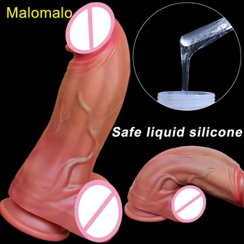 Cheap Silicone Huge Thick Animal Thrust Dildo Suction Cup Dick Anal Plug Sex Toy for Men Women Gay Masturbators Double Big Penis 1