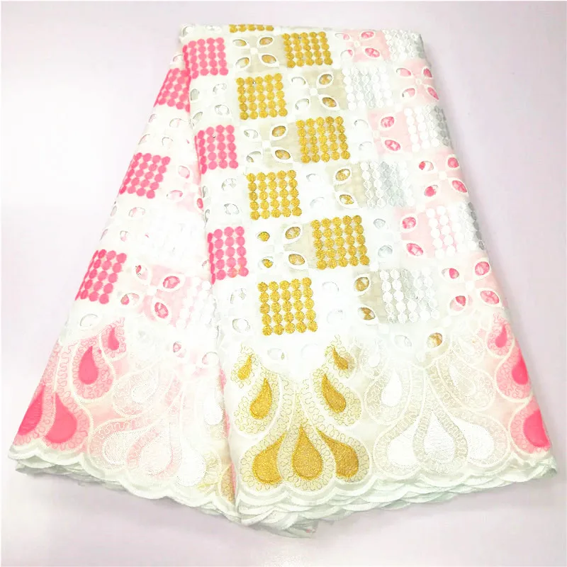 STILL FLY Hot selling african cotton lace fabrics swiss voile lace in switzerland dubai fabric brode swiss dry lace 5yards/lot - Цвет: as picture