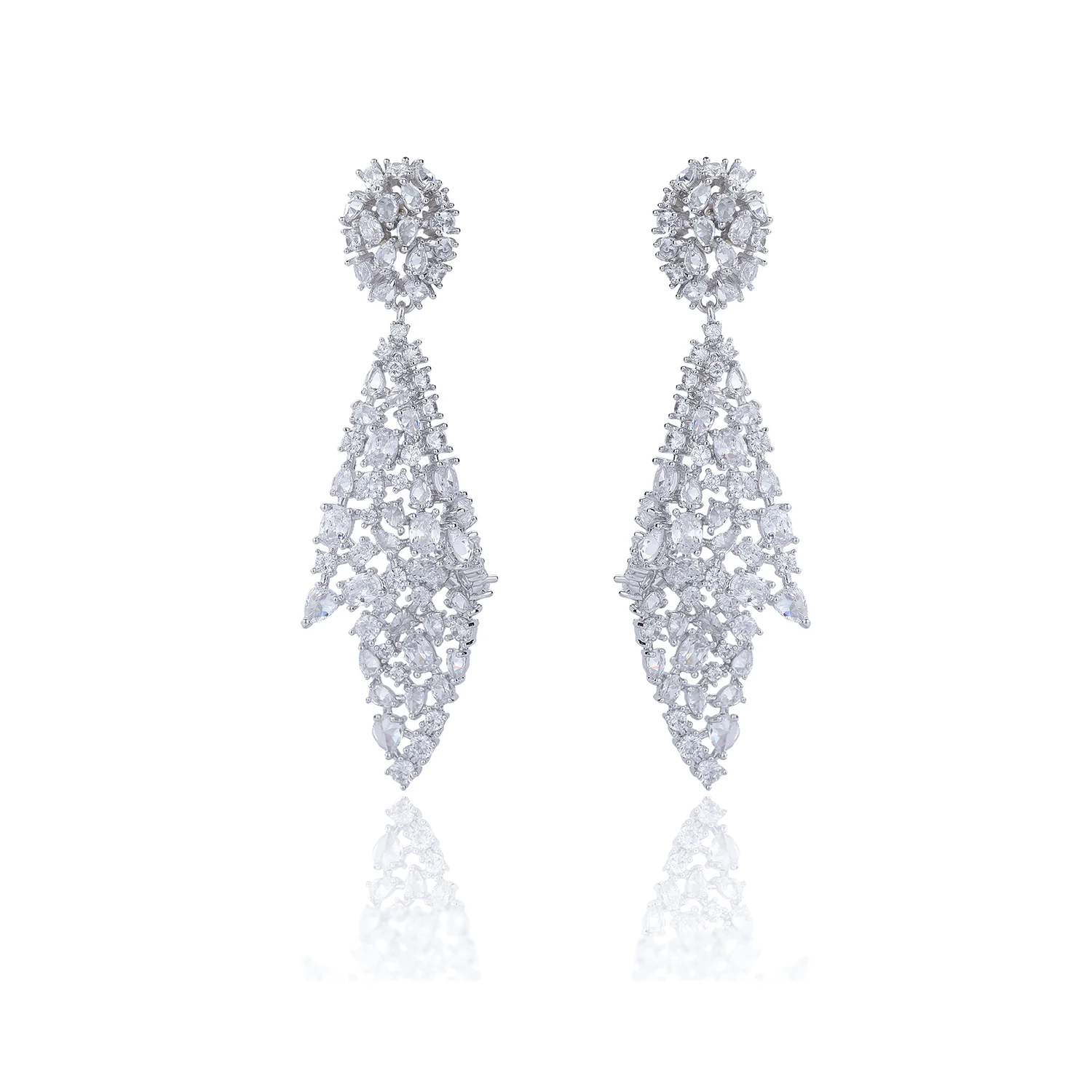 

Серьги женские, с фианитами, для свадьбы, CE11088