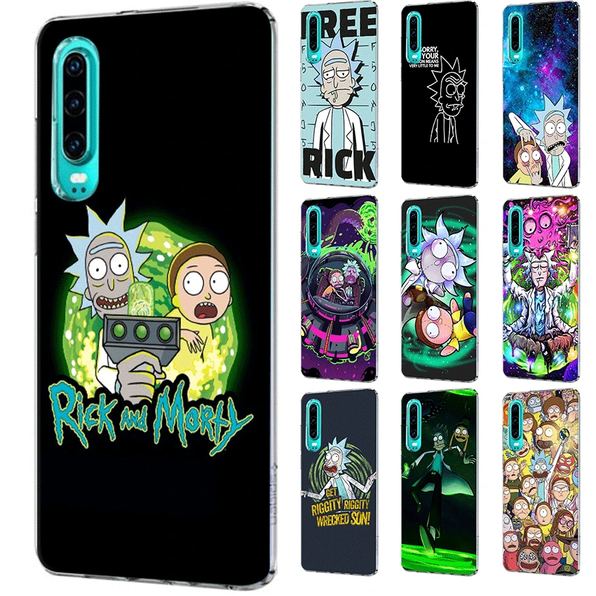 

Mobile Phone Case For Huawei P30 P20 P10 P9 P8 P Sart Z Lite Pro Hard Cover Rick And Morty