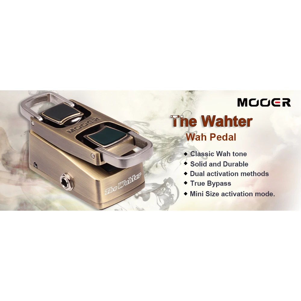 Mooer The Wahter гитарная педаль Классическая Wah Tone мини-педаль эффектов двойное давление чувствительный переключатель True Bypass полностью металлический корпус