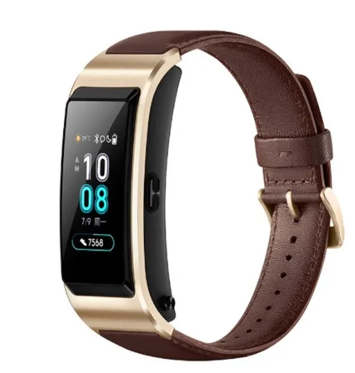 Huawei talkband B5 Talk Band B5 Bluetooth умный спортивный браслет напульсники сенсорный AMOLED экран вызов наушники пульсометр - Цвет: Brown