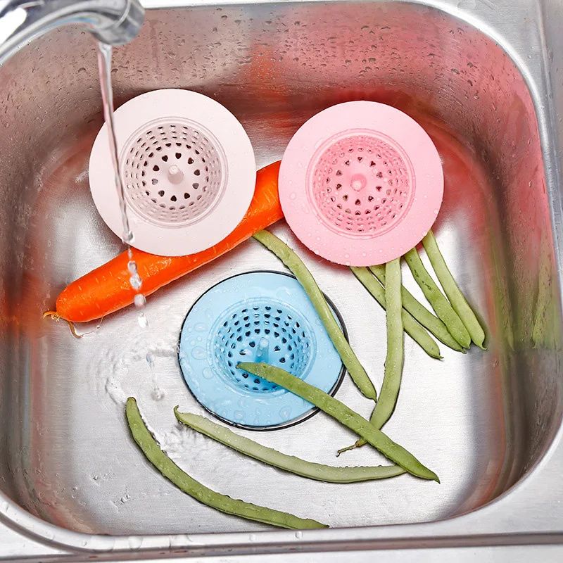 Kitchen Dishwasher Sink Filter Bathroom Floor Drain Sink Strainer Cover Hair Anti-clogging Sewer Drain Cover Home Accessories