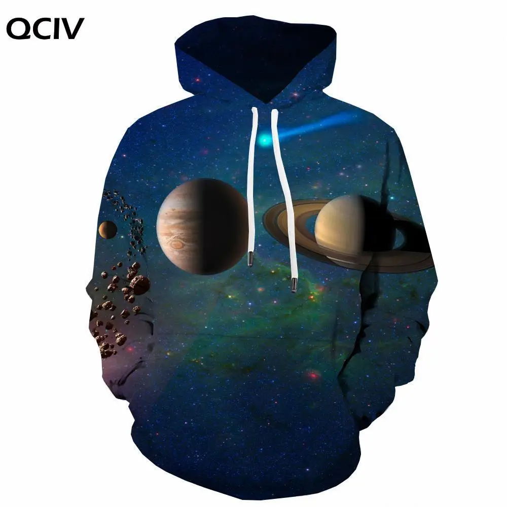3d толстовки QCIV толстовка с капюшоном Мужская свитшот принтом планеты худи