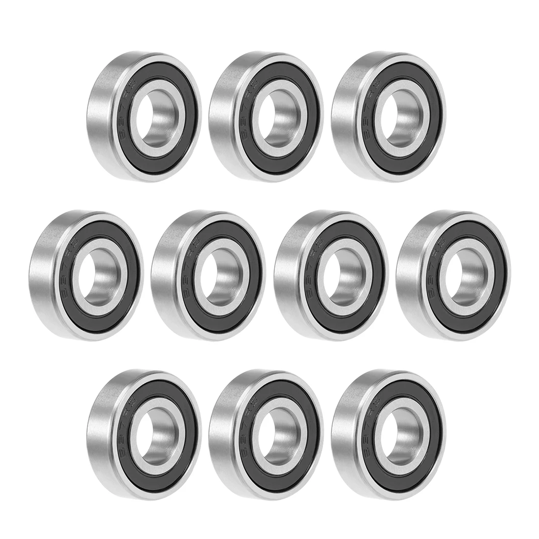 Uxcell 697-2RS глубокий шаровой подшипник 7x17x5 мм двойные герметичные хромированные подшипники 10 шт