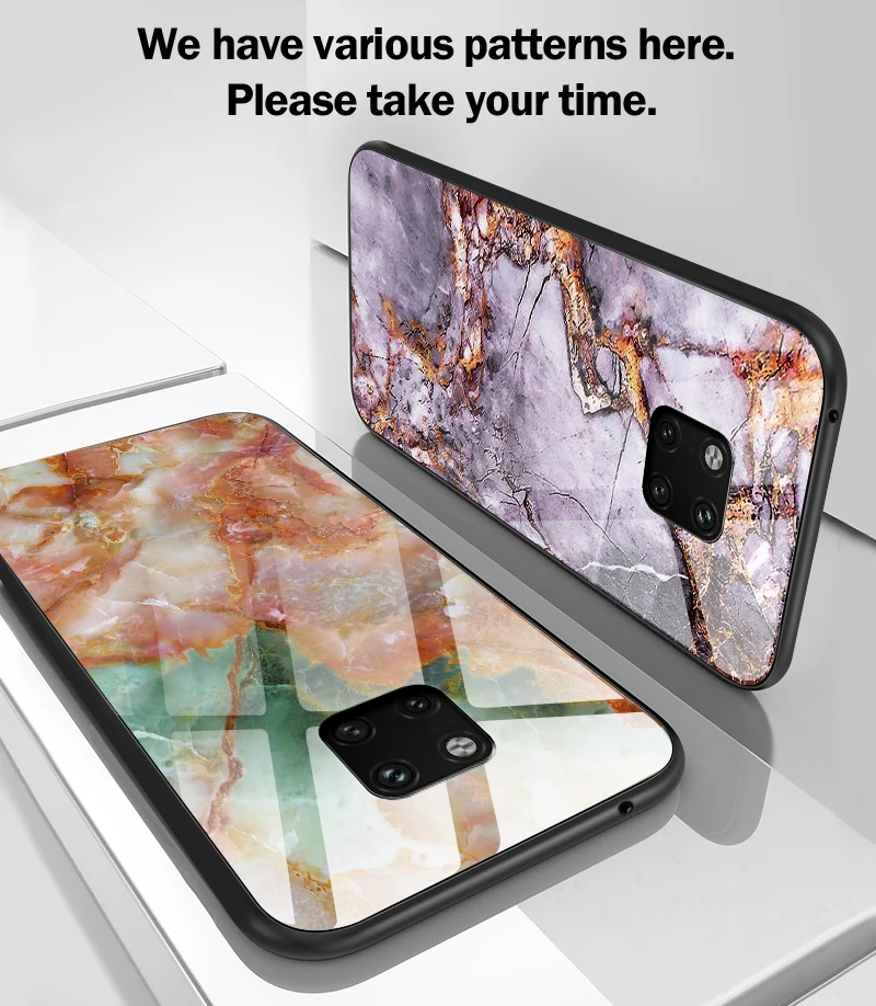 Модный чехол для телефона huawei Enjoy 9s из закаленного стекла Mate20 Lite Pro Nova 2 3i 4 P Smart+ P20 P30 Honor Play Роскошная оболочка
