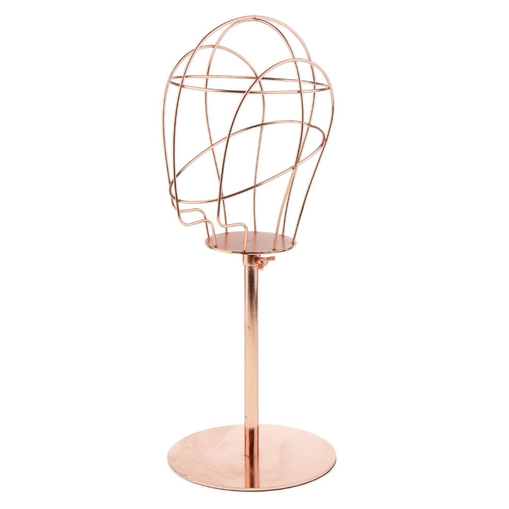 Metal Wire Rack Mannequin Manikin Head Model Stand for Glasses Hat Baseball Cap Helmet Wig Display Storage
