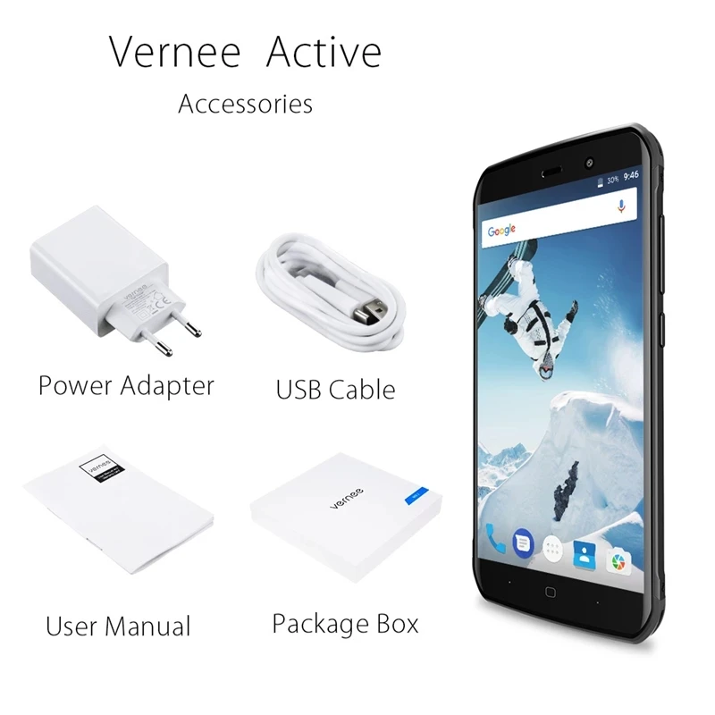 Vernee activo V1 IP68 impermeable resistente Smartphone NFC 5,5 "4GB Ram 64GB Rom MT6757 Octa Core 16.0MP 4200mAh Android 7,0 teléfono - Imagen 6