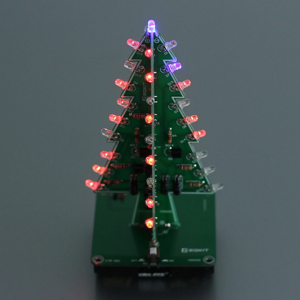 Rgb led piscando árvore de natal kit
