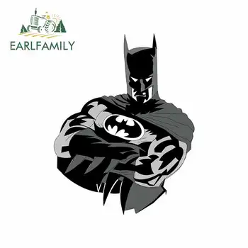 

EARLFAMILY 13cm x 9.9cm for Cartoon Batman Sunscreen Vinyl JDM Fine Decal Funny Car Stickers RV VAN 3D DIY JDM Vinyl Car Wrap