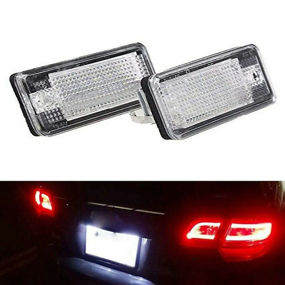 18 LED Car Accessories License Number Plate Light For Audi A3 8P S3 A4 B6 B7 A6 S6 A8 RS4 Q7 ATV