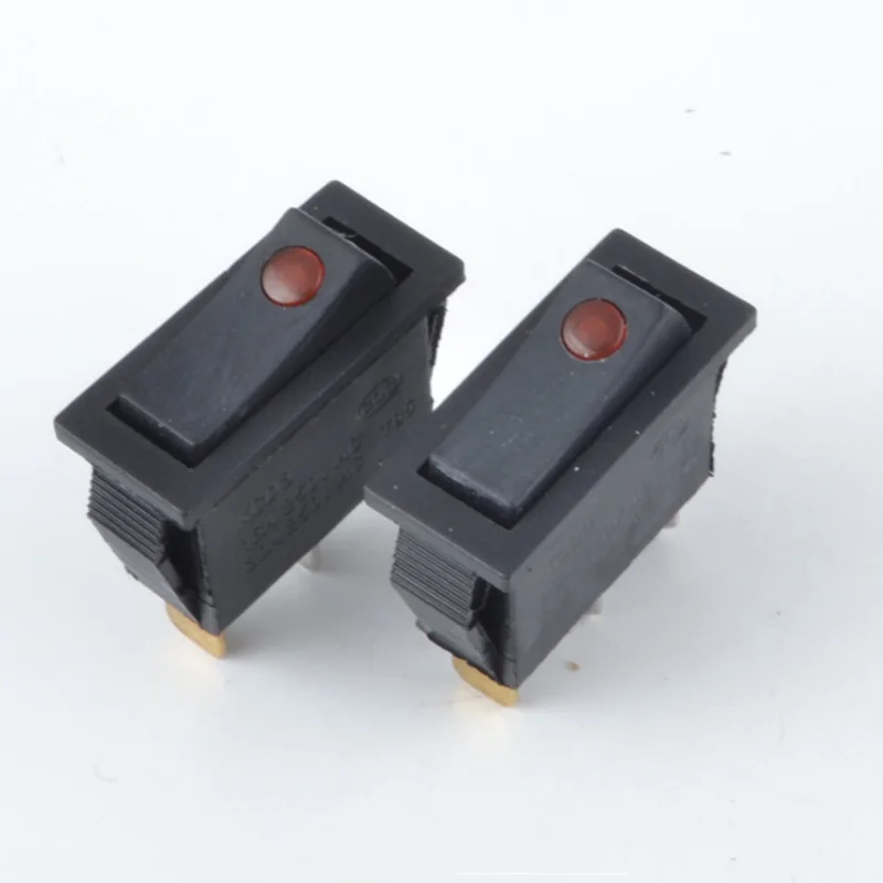 

AC 16A 250V 3 Pin SPDT KCD3 ON-OFF 3 Position Boat Rocker Switch Cat eye red Heater electric heating table power switch
