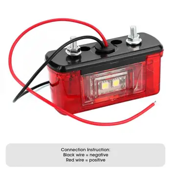 

10pcs 12-24V IP65 2 LEDs License Plate Number Light for Truck Auto Waterproof License Lamp New Arrival