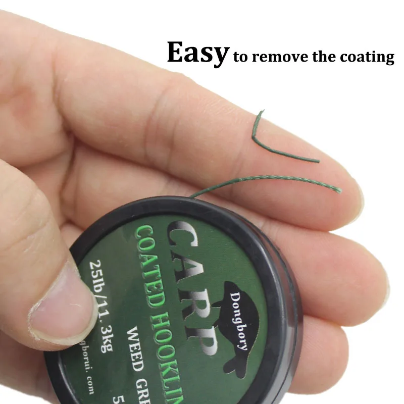 5m Coated Hooklink Carp Fishing Line 8 Strand Braid Carp Wire Hook Links for Carp Chod Hair Rigs Fishing Tackle 3