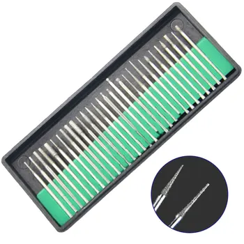 

30pcs 3mm Diamond Burs Set Shank Grinding Cutting Head Drill Bits Set With Box Electric Grinder Power Tool Abrasive Tools
