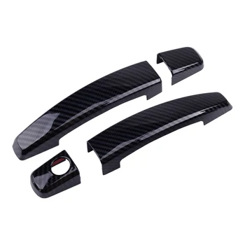 

4pcs Carbon Fiber Style ABS Side Door Handle Covers Trims Molding Fit for Chevrolet Camaro 2010 2011 2012 2013 2014 2015
