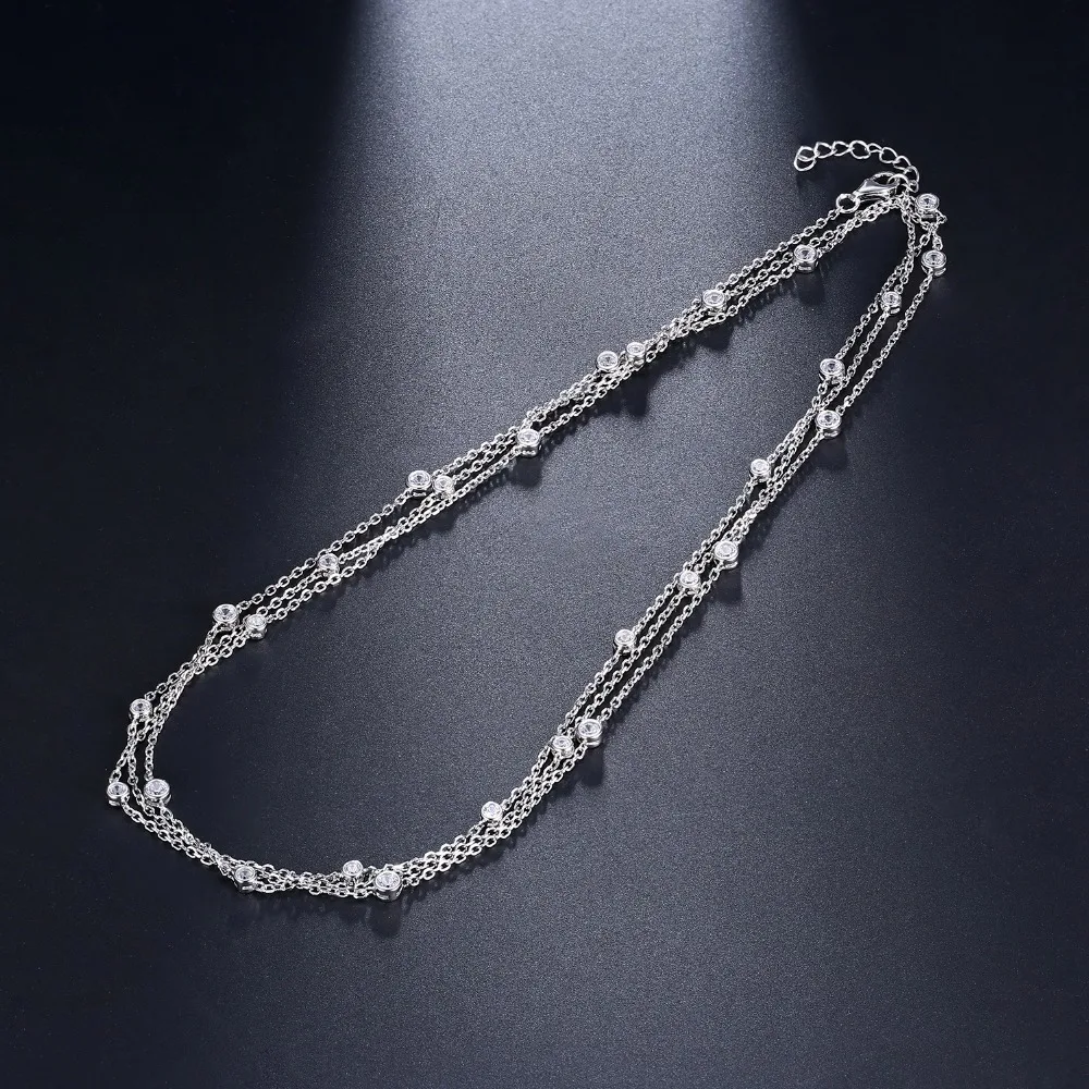 3 lines silver necklace (2)