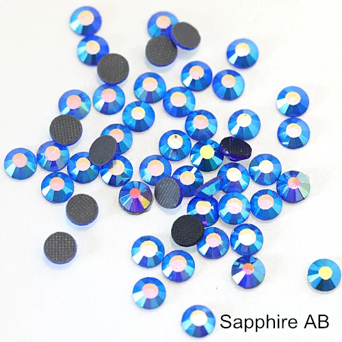 Sapphire AB 1440 шт SS16 SS20 DMC Горячая фиксация стразы пришивные АВ цвета стеклянные стразы железо на камни стразы Горячая фиксация стразы для одежды B0156 - Цвет: Sapphire AB
