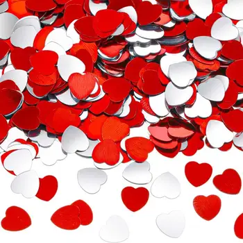 

2 Packs Party Confetti Heart Shape Paillette Table Scatter Paper for Wedding