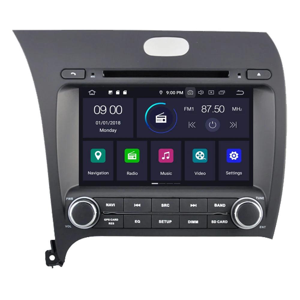 Excellent RoverOne Car Multimedia Player For Kia Cerato K3 Forte 2013+ Android 9.0 Autoradio GPS Navigation Bluetooth Radio Stereo DVD 1