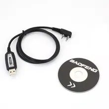 Câble de programmation Usb pour Baofeng Uv 5R/Bf 888S, émetteur récepteur portable, câble de programmation, pilote de Cd