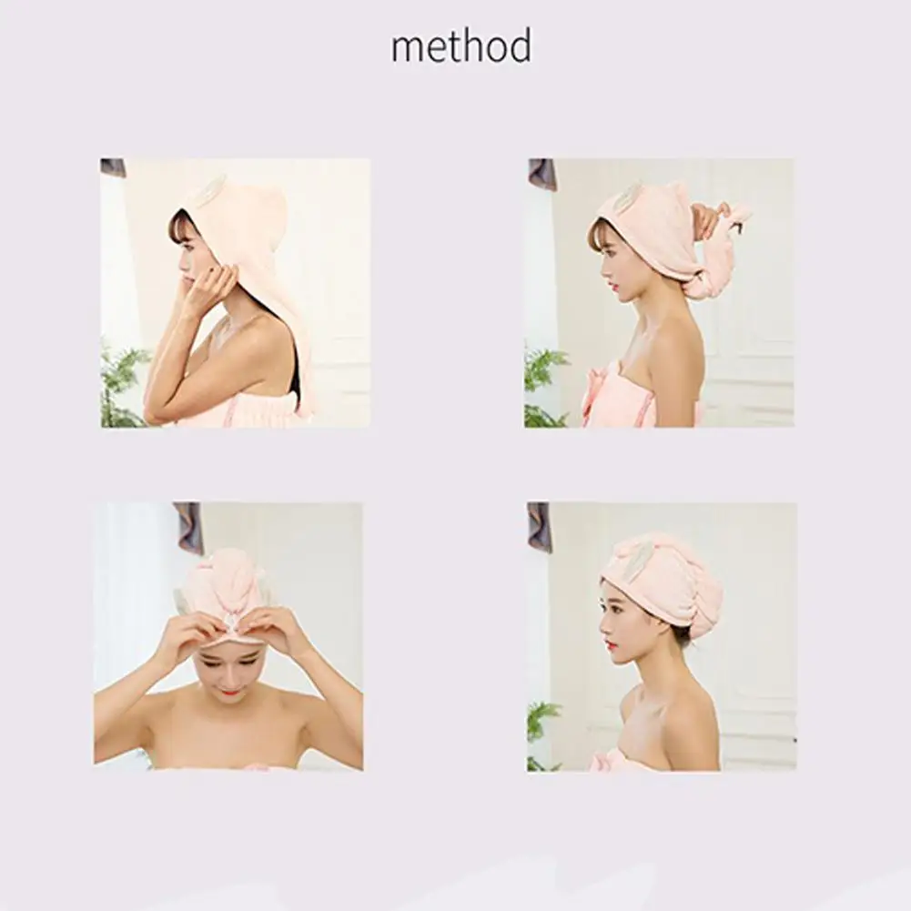 XY Fancy милый кролик ухо коралловый бархат микрофибра волос быстрая сушка Сушилка полотенце накидка банная шляпа быстрая крышка