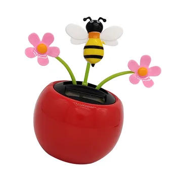 

Cute Insects Flower Solar Powered Swing Doll, Shaking Flower Bee Home Car Decor Kids Gift