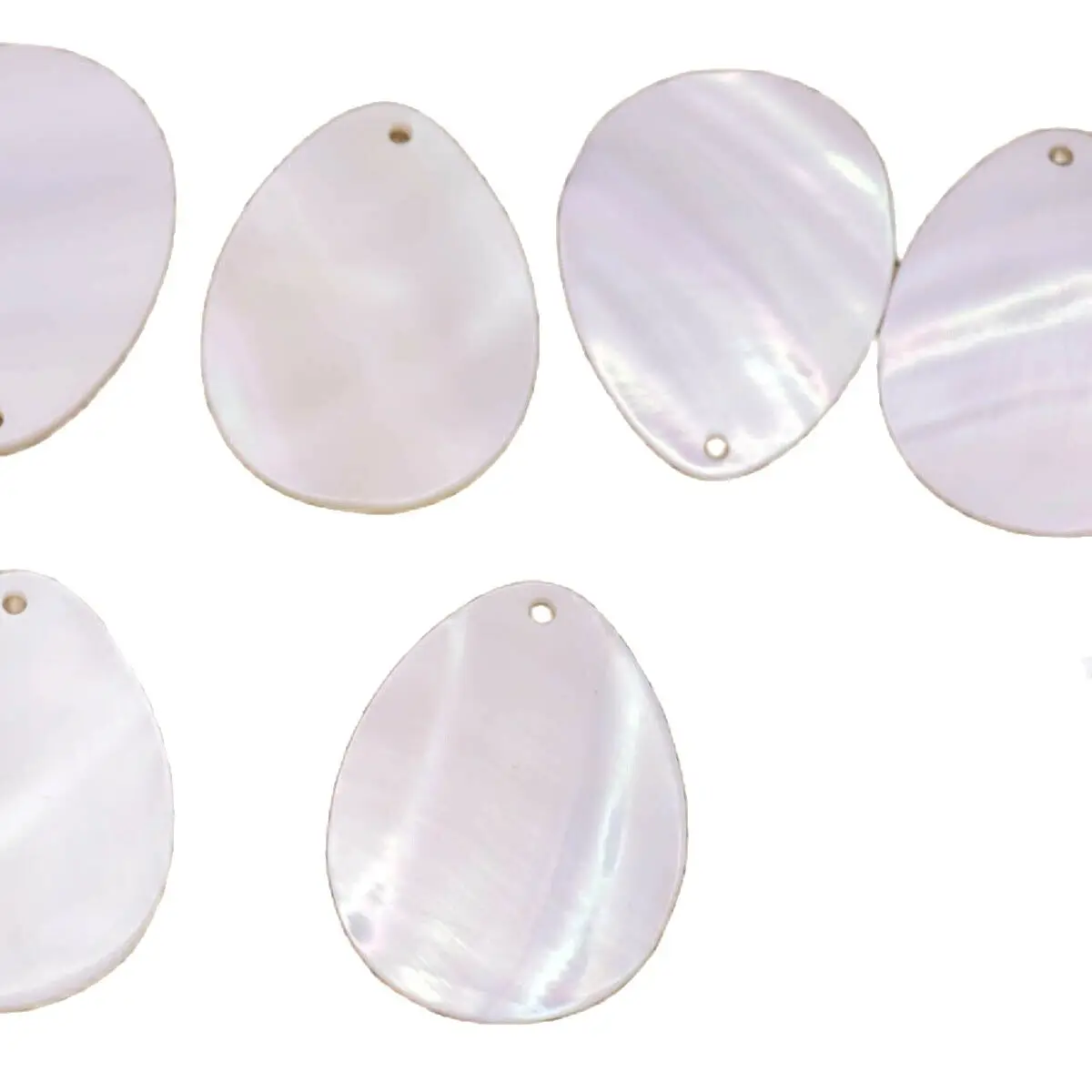 10 PCS 20mmX30mm Teardrop Shell Natural White Mother of Pearl Crafts Jewelry Making DIY