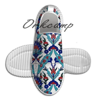

Sport Running Shoes Turkish Iznik Floral Pattern Light Weight Walking Shoes Breathable Mesh Yoga Shoes