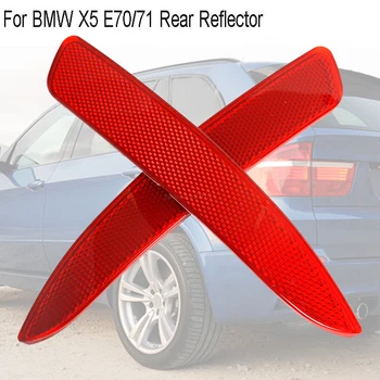 

Red Bumper Reflector Parts 2pcs Set Car Auto Rear Sport Cover Lens Tail