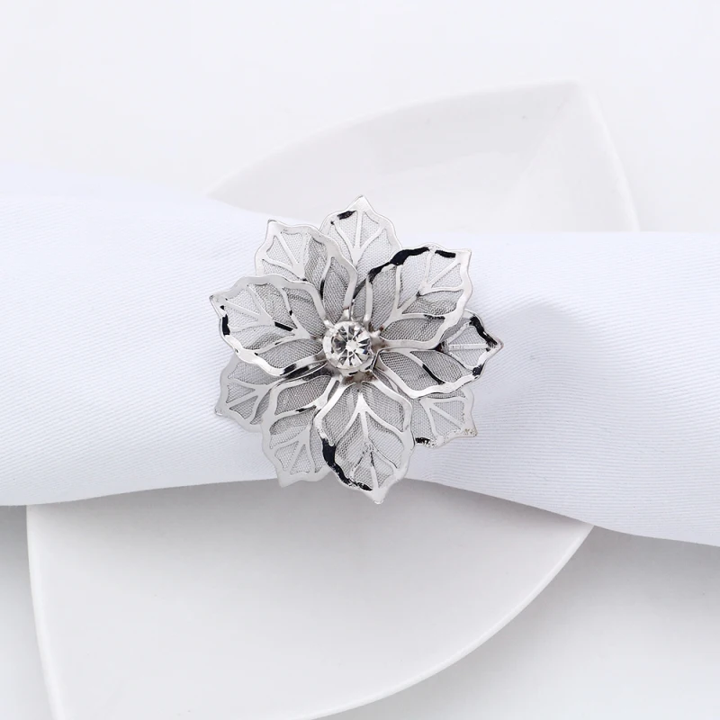 Западное обеденное полотенце кольцо для салфеток полое салфетка с цветами пряжка кольца для салфеток вечерние свадебные украшения