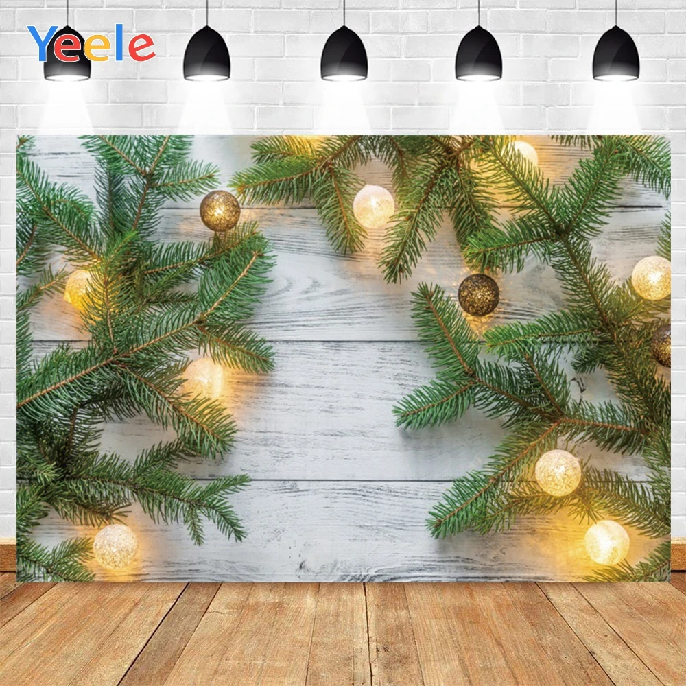 

Yeele Wood Lights And Balls Trees Branches Photo Background Photophone Photography Backdrops for Room Decoration Customized Size