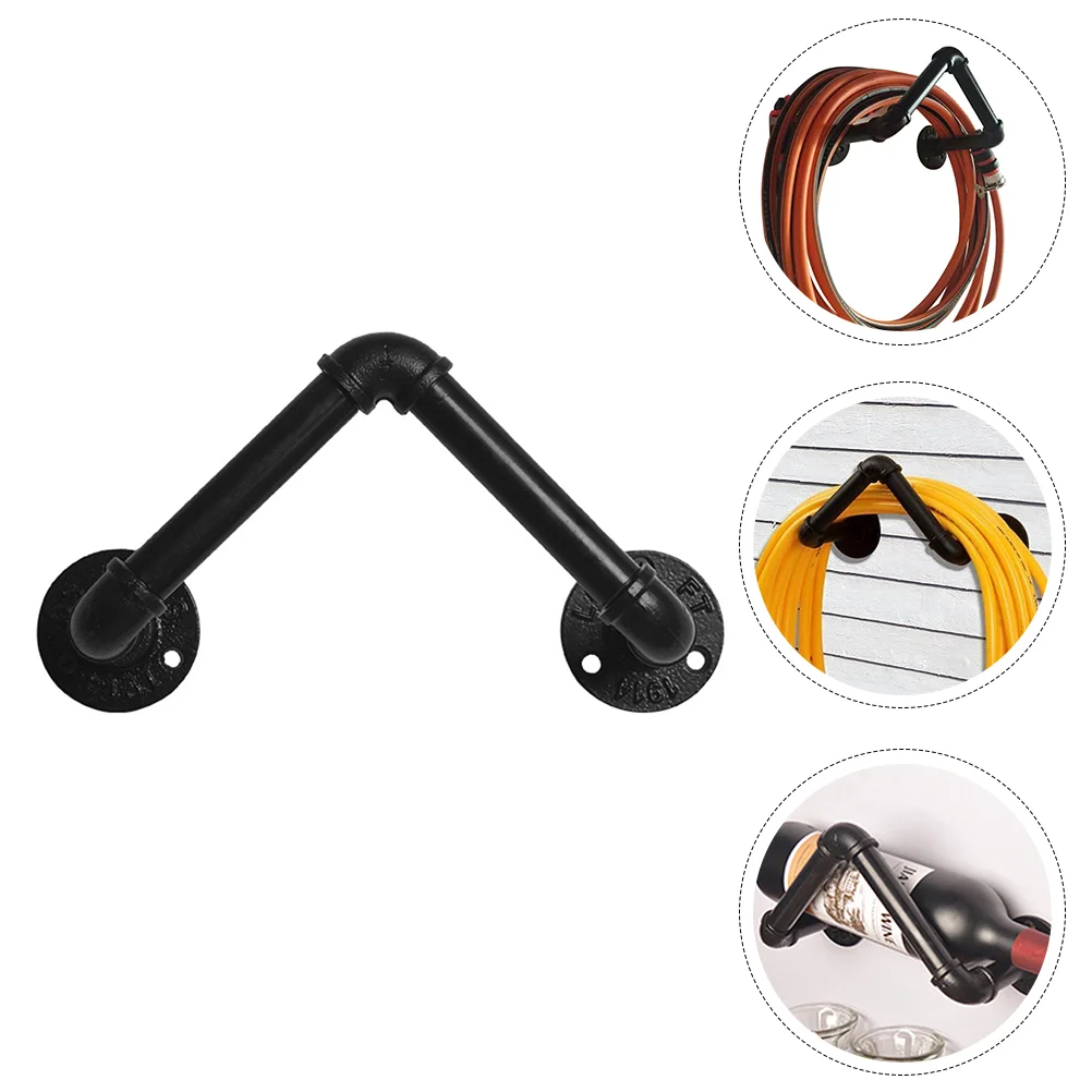 1Pc American Style Iron Craft Bracket Red Rack Pipe (Black) |