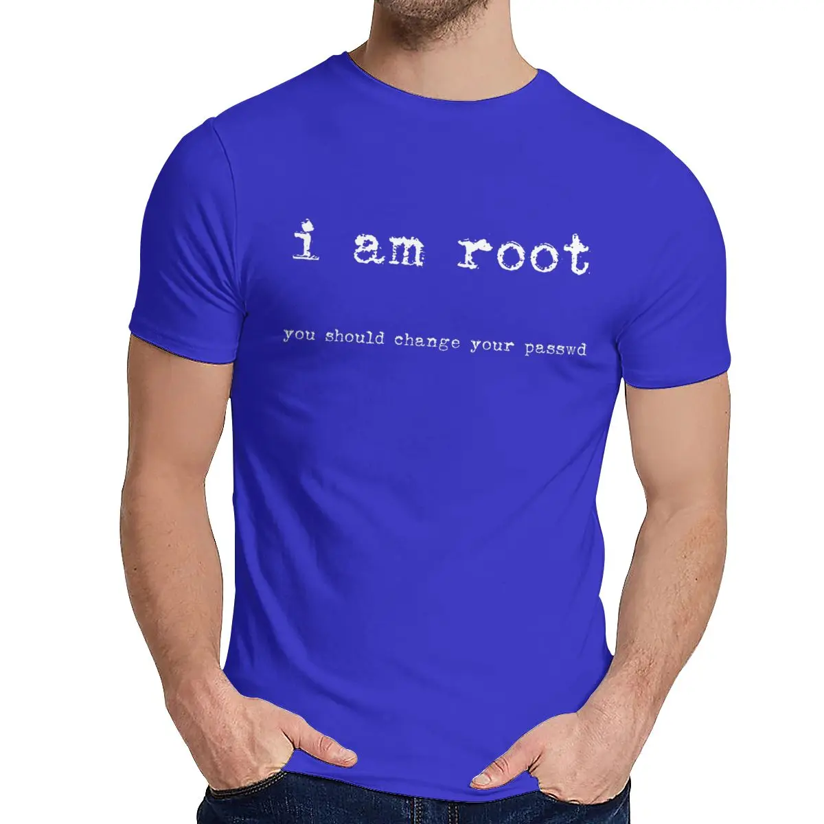 Футболка с круглым вырезом I Am Root Ubuntu Command Line Linux Unix хакерская популярная футболка унисекс из натурального хлопка La Camiseta Лидер продаж - Цвет: Синий