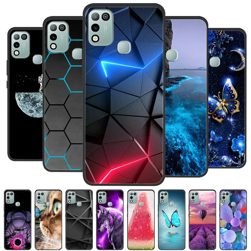 phone carrying case For Infinix Hot 11 Play Case Silicone Soft Back Cover for Infinix Hot11 Play Phone Cases on Infinix Hot 10 Play TPU Coque pouch mobile