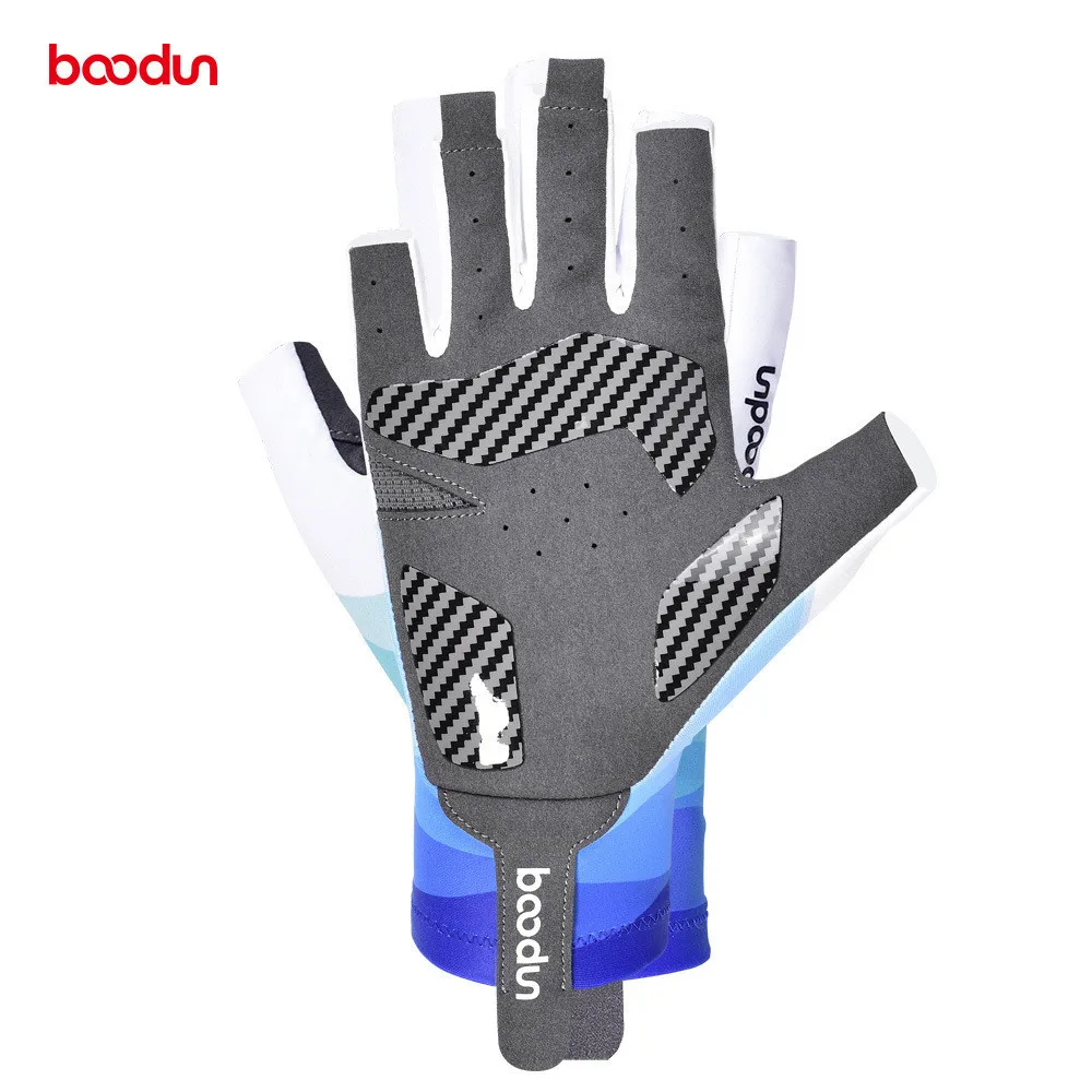Boodun Cycling Bike Half Short Finger Gloves Shockproof Breathable MTB Road Bicycle Gloves Men Women Sports Cycling Equipment