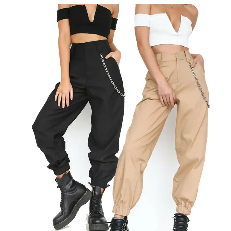 Plus Size Black Pants Pockets Plus Size Cargo Pants Pockets Women
