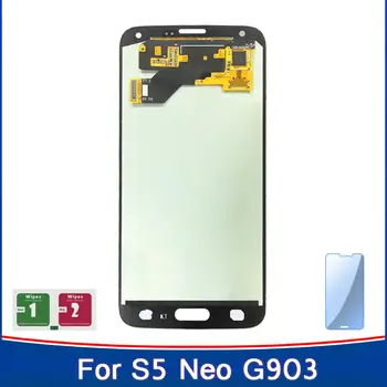 

New LCD For Super Amoled Samsung Galaxy S5 Neo G903 G903F LCD Touch Screen Sensor Panel 100% Tested Working Adjustable Parts