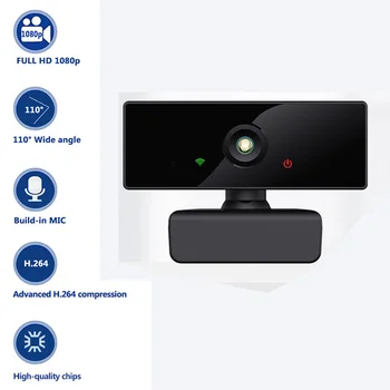 

Microphone Webcam Autofocus Office Camera For Bloggers Meeting Room Camera Streaming Live Laptop USB Webcam Full HD 1080P Cover