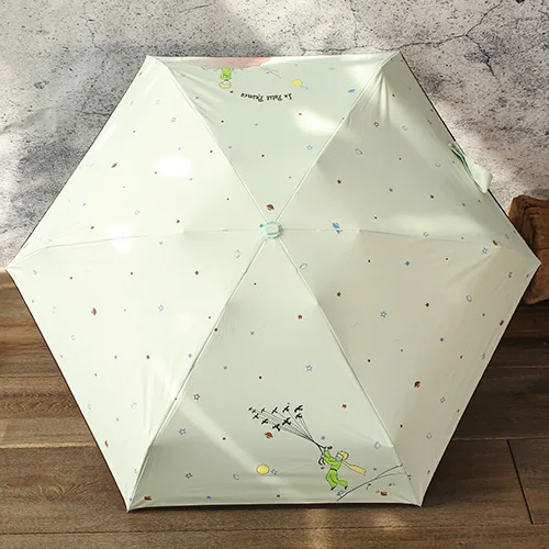 light green prince Качественный Мини карманный зонтик, Женский мини дождливый принц и детский дорожный Модный складной зонтик для маленьких солнечных зонтов - Цвет: light green prince