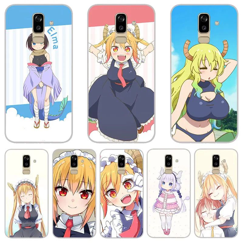 

Dragon maid anime Matte Silicone Case For Samsung galaxy J2 pro J3 J4 J6 J7 J8 A5 A7 A9 A8 A6 Plus 2018 TPU Phone Case Cover