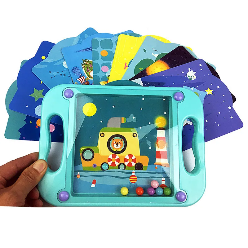 

Afforestation Toy Boy Girls Educational Baby Nursery Training Balance Ball Bearing Handheld Roll-on Maze Game