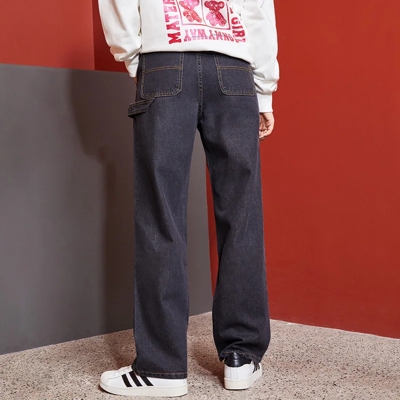 Goede LEIJIJEANS 2019 grote maat vrouwen losse jeans zwarte losse casual grote rechte denim college wind Plus size dames jeans 9114