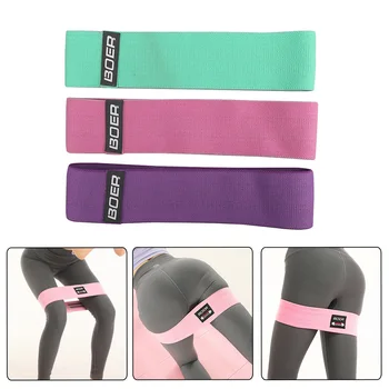 

3pcs/set Unisex Hip Circle Loop Resistance Band Women Men Workout Exercise for Butt Legs Thigh Circle Yoga Pilate Band